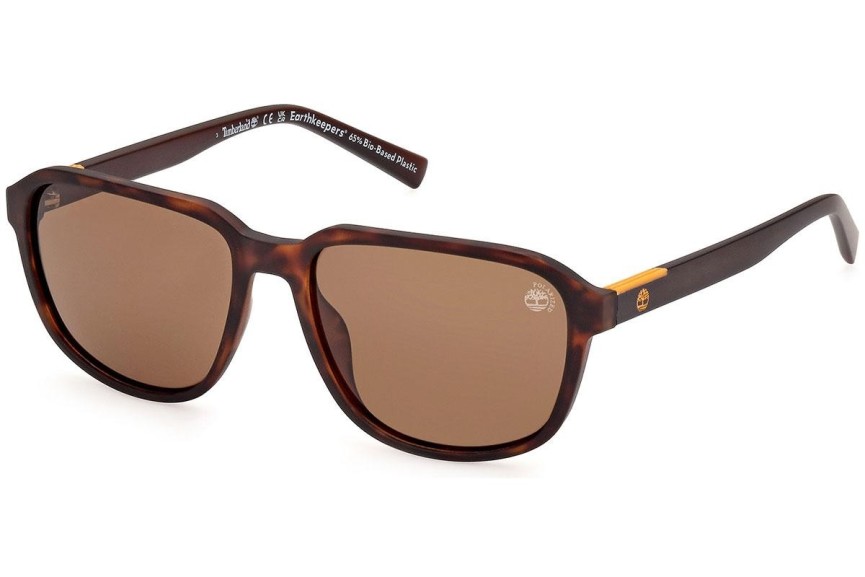 Zonnebril Timberland TB9311 52H Polarized Vierkant Havana