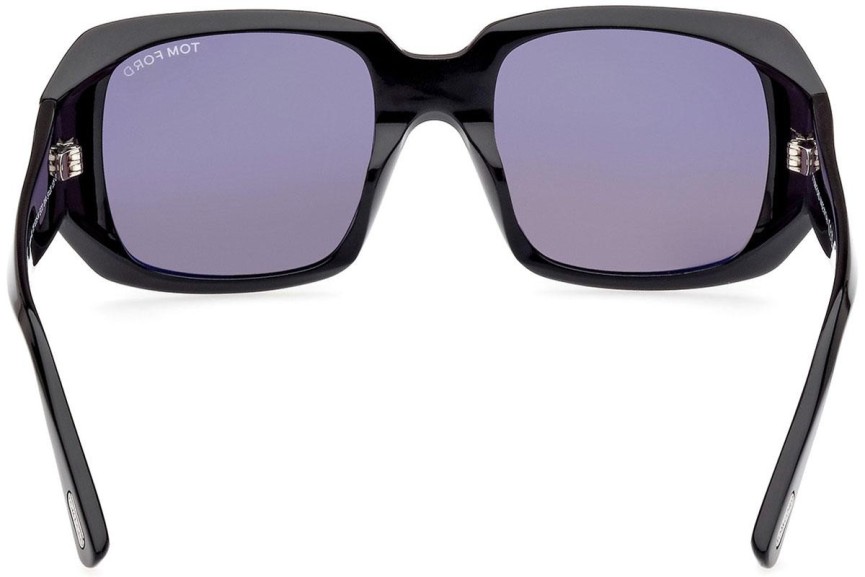 Zonnebril Tom Ford FT1035-N 01A Vierkant Zwart