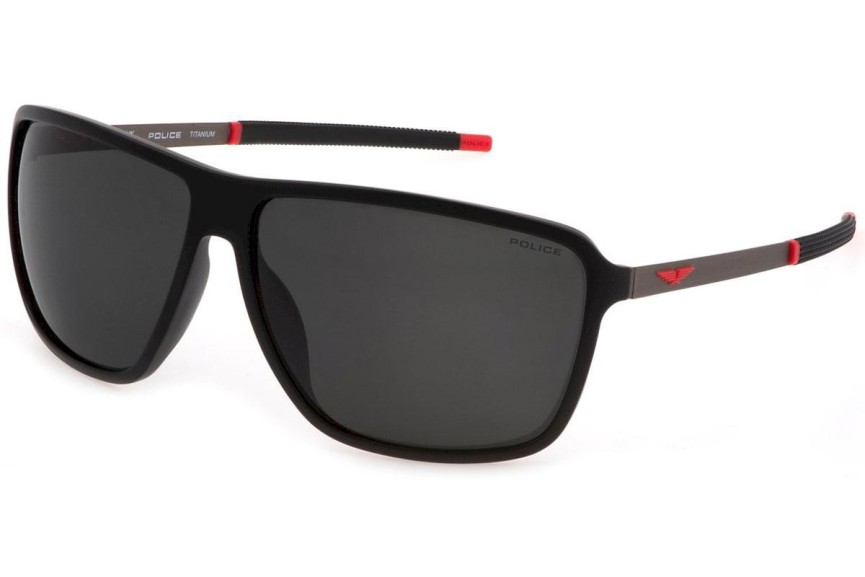 Zonnebril Police Solstice 4 SPLL15 U28P Polarized Vierkant Zwart