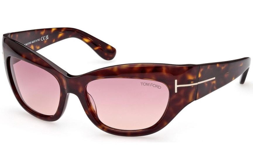 Zonnebril Tom Ford Brianna FT1065 52T Cat Eye Havana