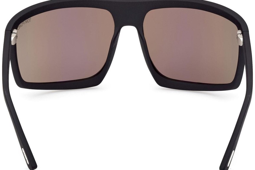 Zonnebril Tom Ford Clint 2 FT1066 02L Flat Top Zwart