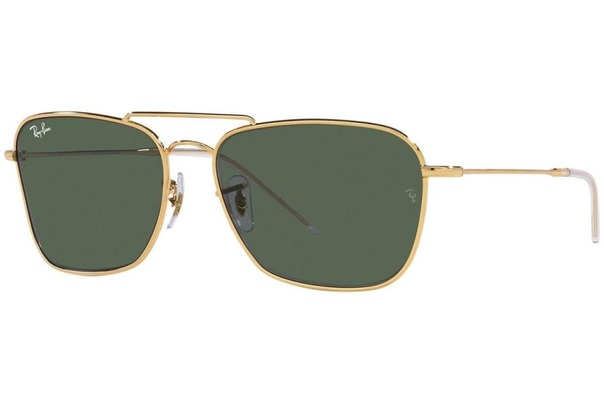 Zonnebril Ray-Ban Caravan Reverse RBR0102S 001/VR Rechthoekige Goud