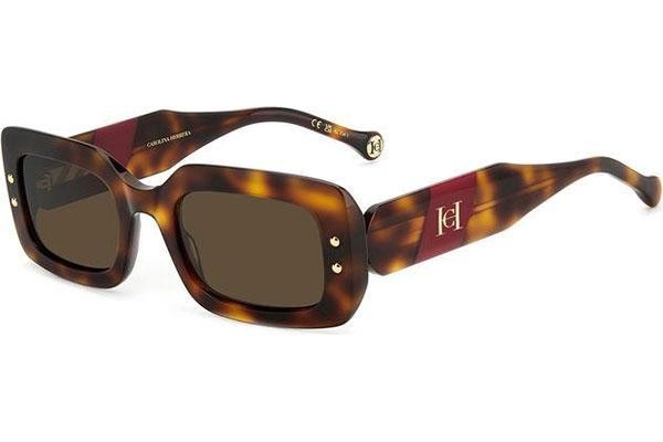 Zonnebril Carolina Herrera HER0187/S O63/70 Rechthoekige Havana