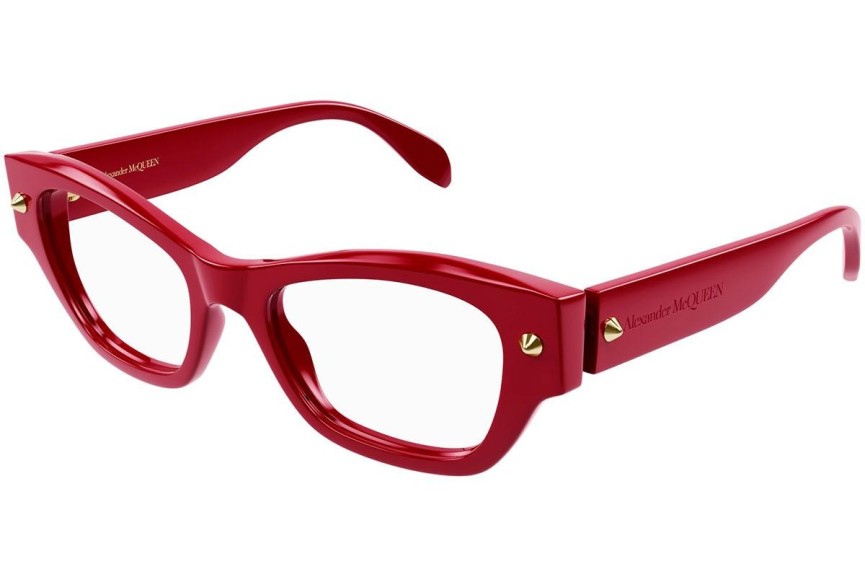 Brillen Alexander McQueen AM0429O 004 Cat Eye Rood