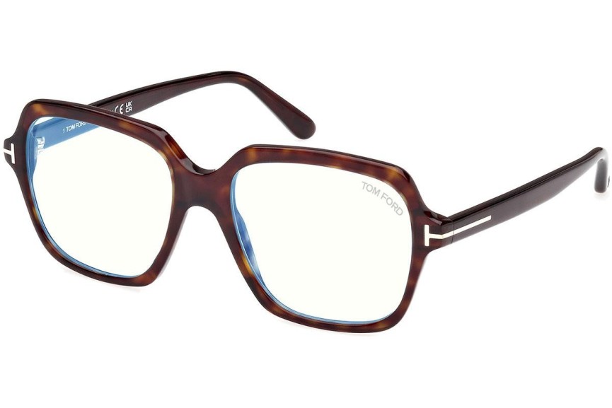 Brillen Tom Ford FT5908-B 052 Vierkant Havana