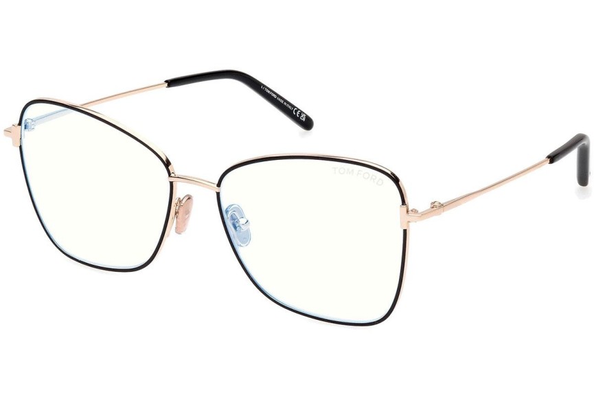 Brillen Tom Ford FT5906-B 001 Cat Eye Zwart