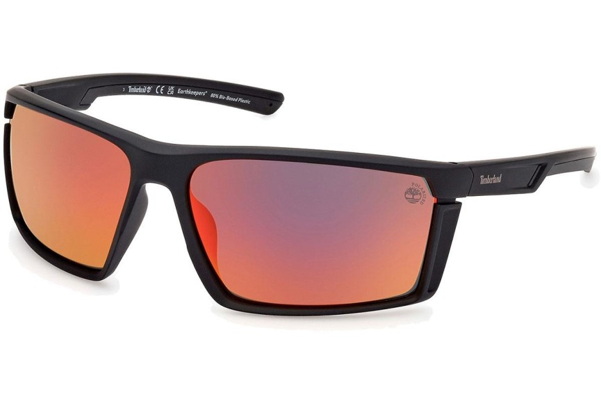 Zonnebril Timberland TB9333 02D Polarized Vierkant Zwart