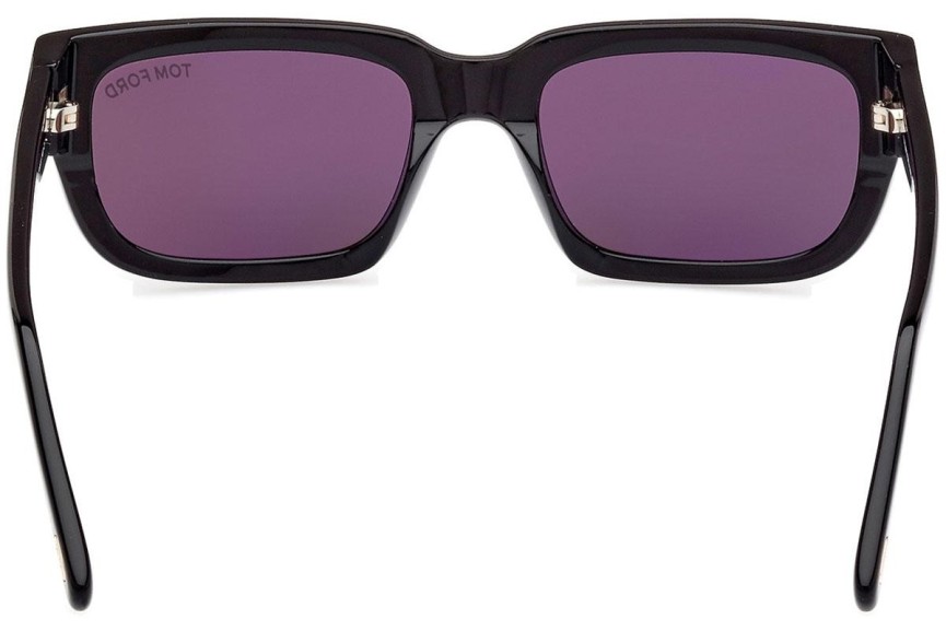 Zonnebril Tom Ford Ezra FT1075 01A Rechthoekige Zwart