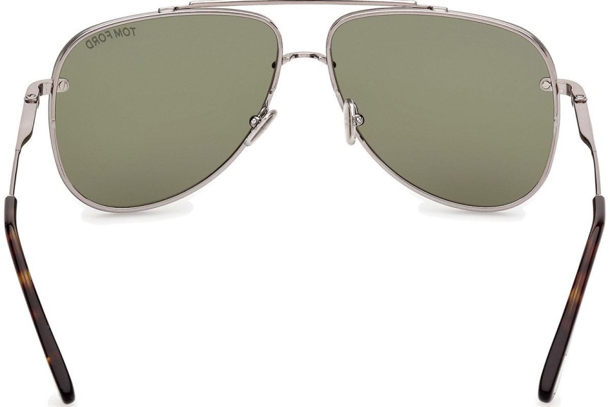 Zonnebril Tom Ford Leon FT1071 14N Pilot Zilver