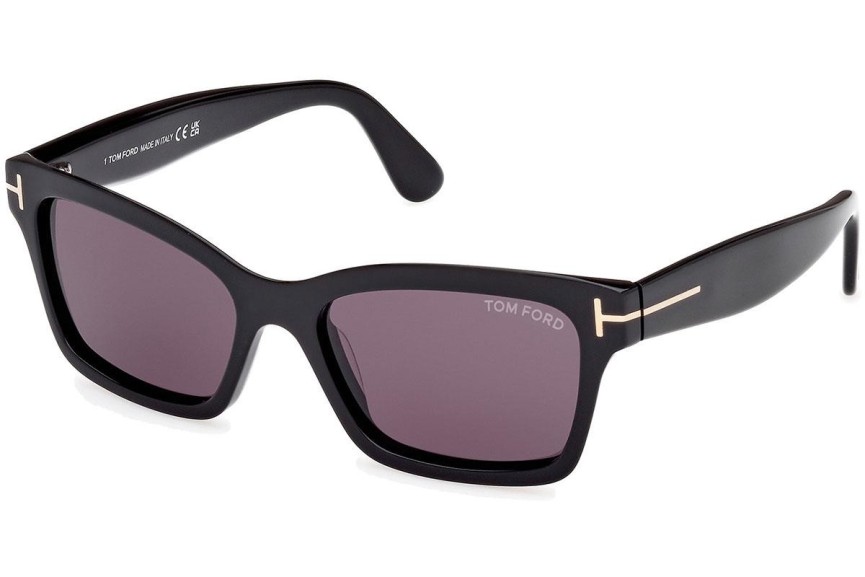 Zonnebril Tom Ford Mikel FT1085 01A Vierkant Zwart