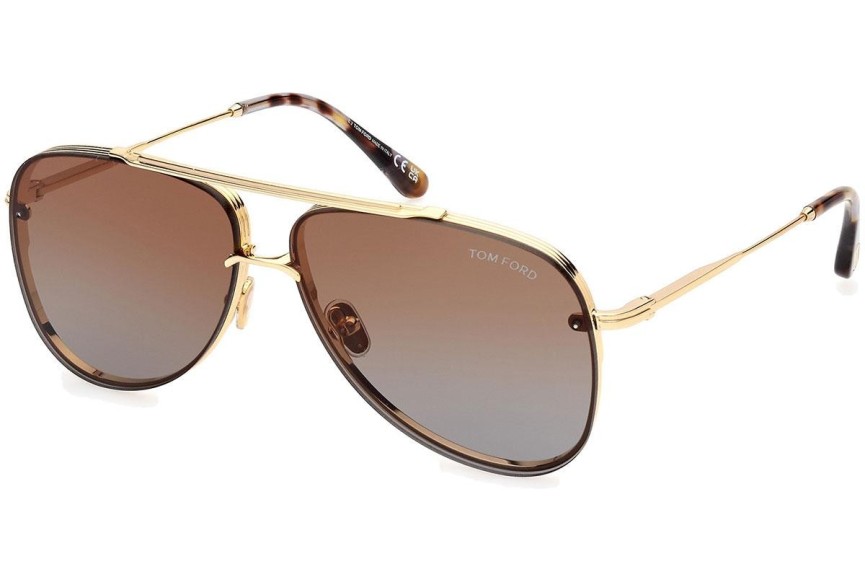 Zonnebril Tom Ford Leon FT1071 30F Pilot Goud