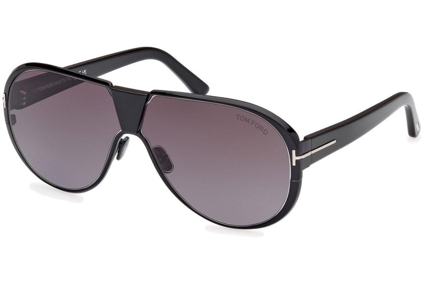 Zonnebril Tom Ford Vincenzo FT1072 01B Pilot Zwart