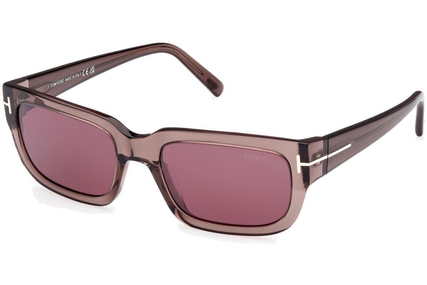 Zonnebril Tom Ford Ezra FT1075 45U Rechthoekige Bruin