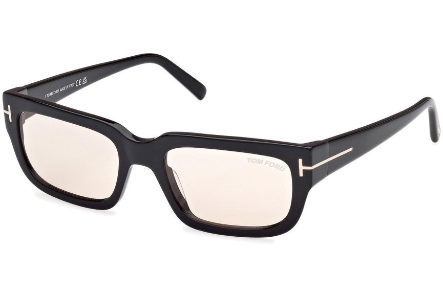 Zonnebril Tom Ford Ezra FT1075 01E Rechthoekige Zwart