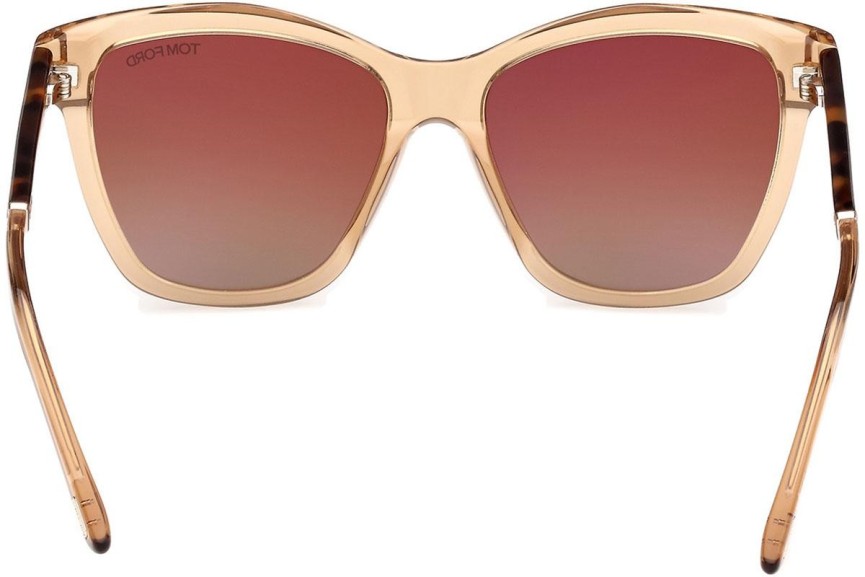 Zonnebril Tom Ford Lucia FT1087 45F Vierkant Bruin