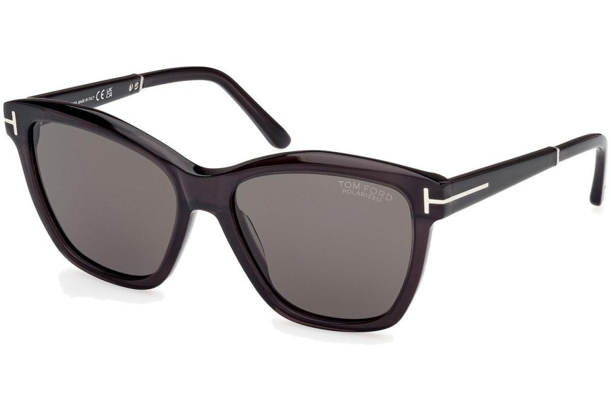 Zonnebril Tom Ford Lucia FT1087 05D Polarized Vierkant Zwart