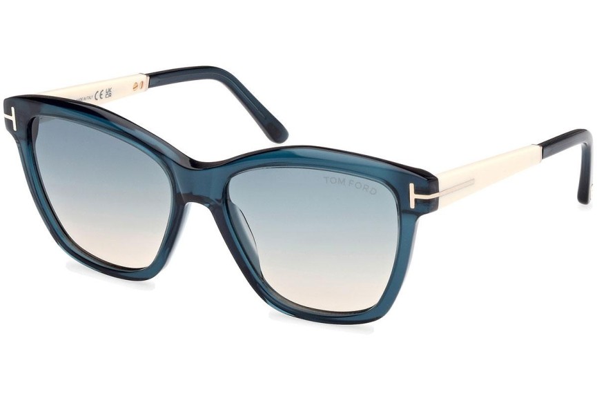 Zonnebril Tom Ford Lucia FT1087 90P Vierkant Blauw