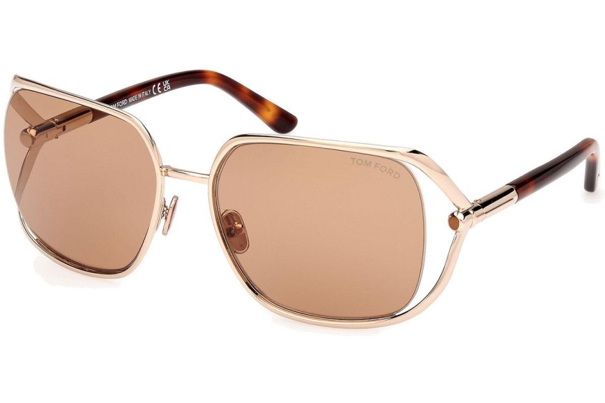 Zonnebril Tom Ford Goldie FT1092 28E Vierkant Goud