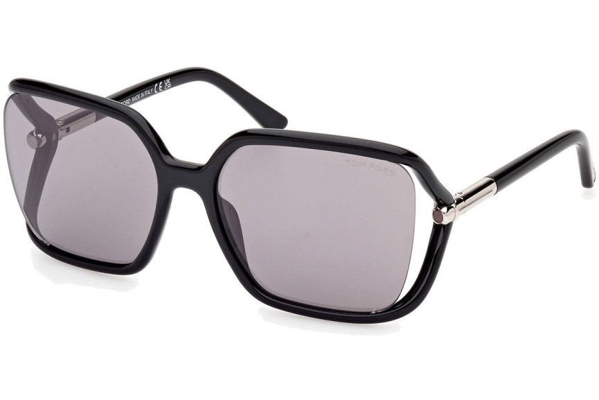 Zonnebril Tom Ford Solange-02 FT1089 01C Vierkant Zwart