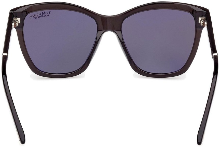 Zonnebril Tom Ford Lucia FT1087 05D Polarized Vierkant Zwart