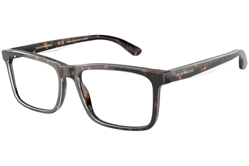 Brillen Emporio Armani EA3227 6052 Rechthoekige Havana