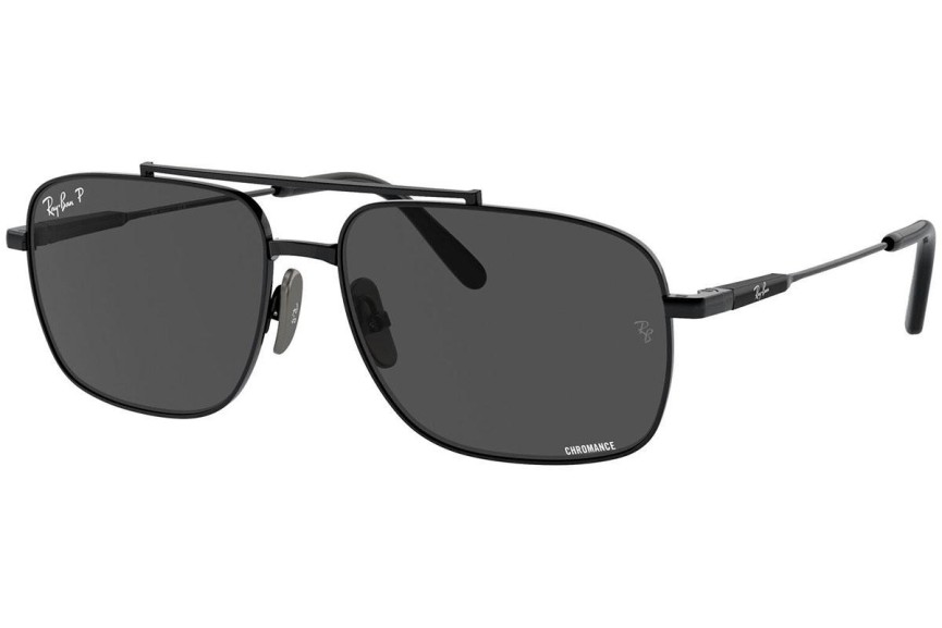 Zonnebril Ray-Ban Michael Titanium RB8096 9267K8 Polarized Rechthoekige Zwart