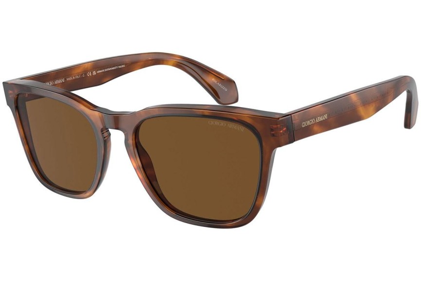 Zonnebril Giorgio Armani AR8155 598857 Polarized Vierkant Havana