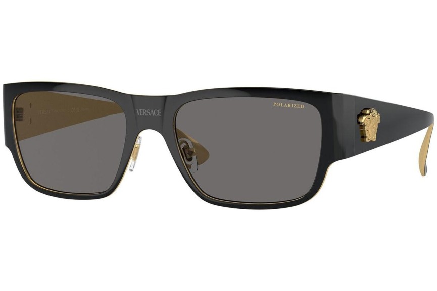 Zonnebril Versace VE2262 143381 Polarized Vierkant Zwart