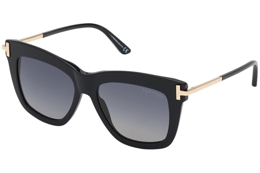 Zonnebril Tom Ford FT0822 01D Polarized Vierkant Zwart