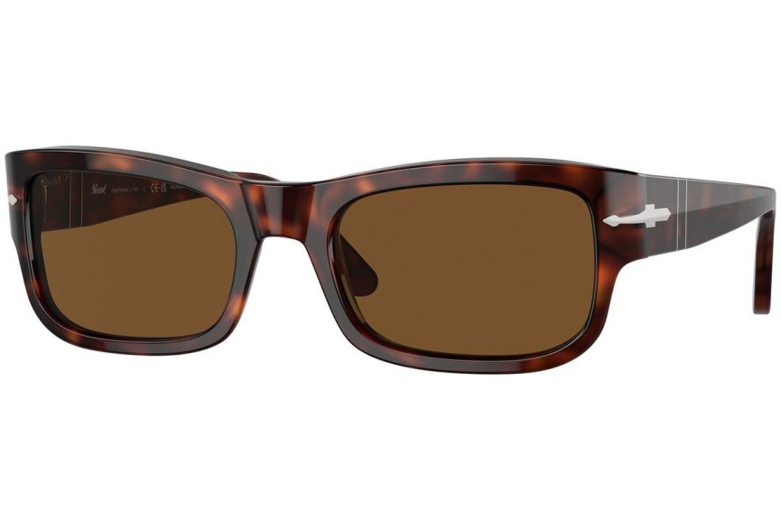 Zonnebril Persol PO3326S 24/57 Polarized Rechthoekige Havana