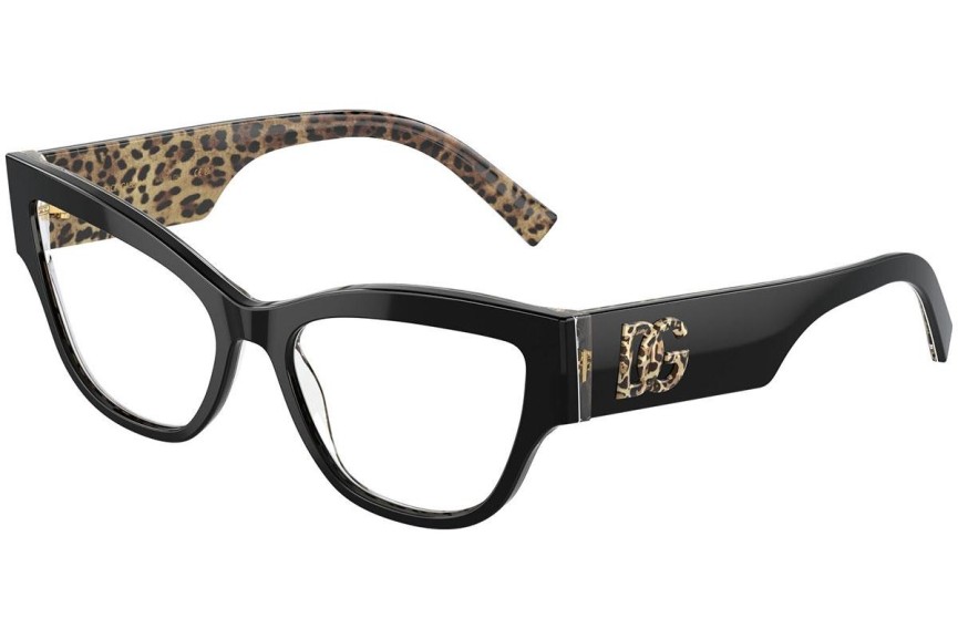 Brillen Dolce & Gabbana DG3378 3299 Cat Eye Zwart