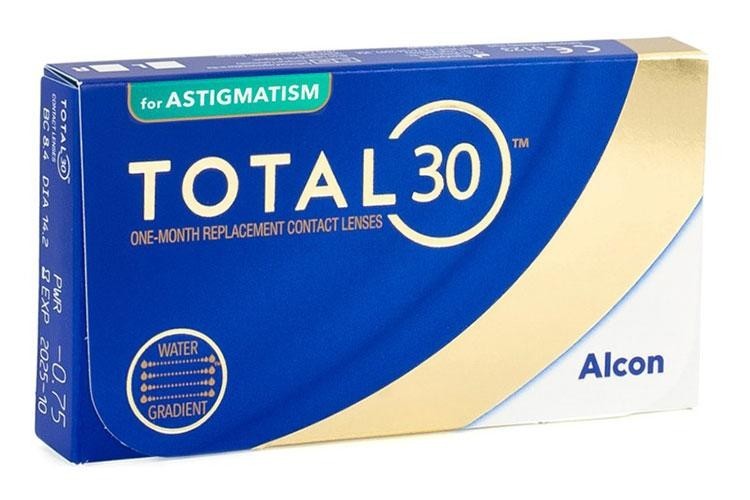 Contactlenzen Maandelijks TOTAL30 Toric (3 lenzen)