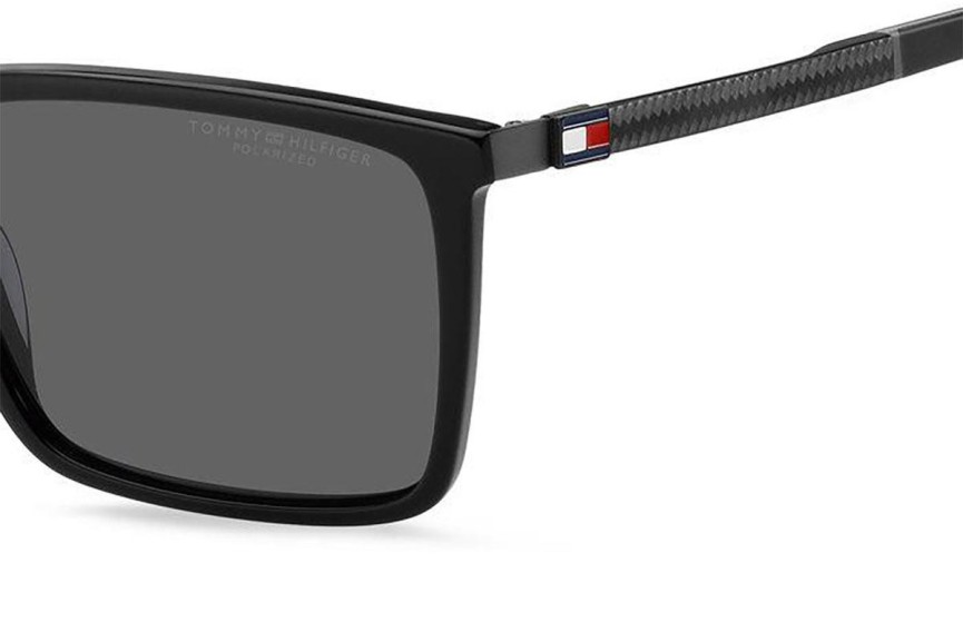 Zonnebril Tommy Hilfiger TH2077/S 807/M9 Polarized Rechthoekige Zwart