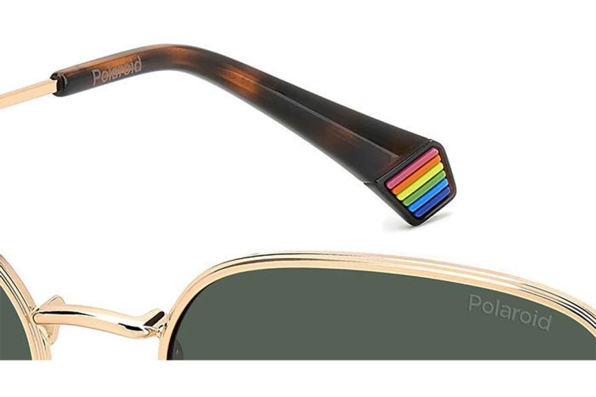 Zonnebril Polaroid PLD6214/S/X DDB/UC Polarized Rechthoekige Goud