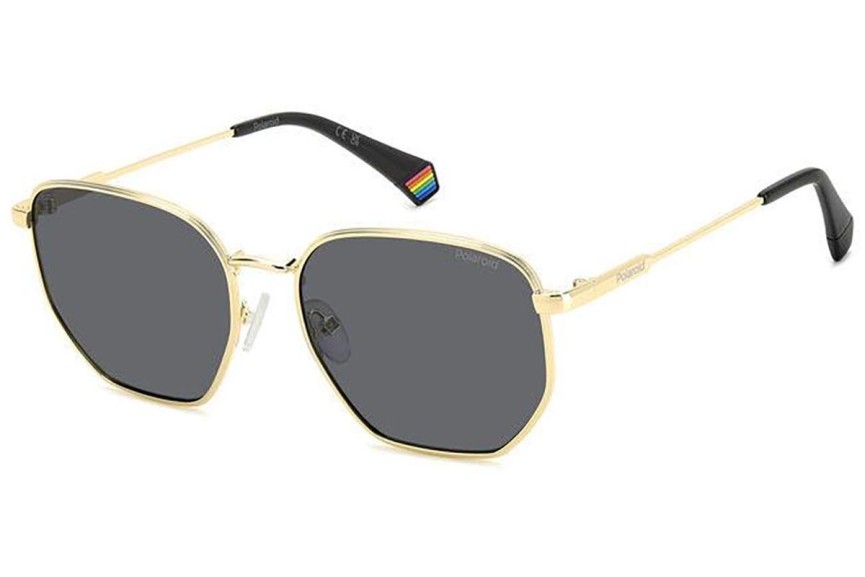 Zonnebril Polaroid PLD6214/S/X 2F7/M9 Polarized Rechthoekige Goud