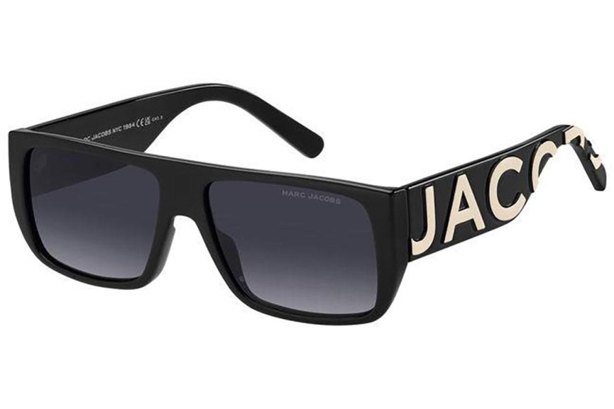 Zonnebril Marc Jacobs MARCLOGO096/S 80S/9O Flat Top Zwart