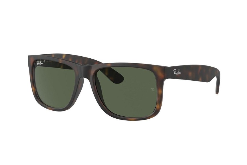 Zonnebril Ray-Ban Justin RB4165 865/9A Polarized Vierkant Havana