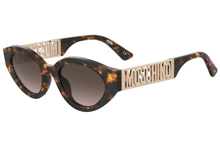 Zonnebril Moschino MOS160/S 086/HA Ovaal Havana