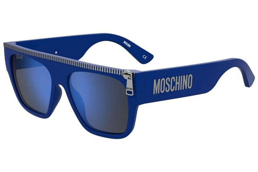 Zonnebril Moschino MOS165/S PJP/XT Flat Top Blauw