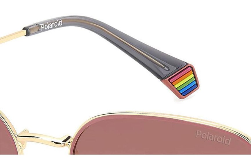 Zonnebril Polaroid PLD6214/S/X EYR/GC Polarized Rechthoekige Goud