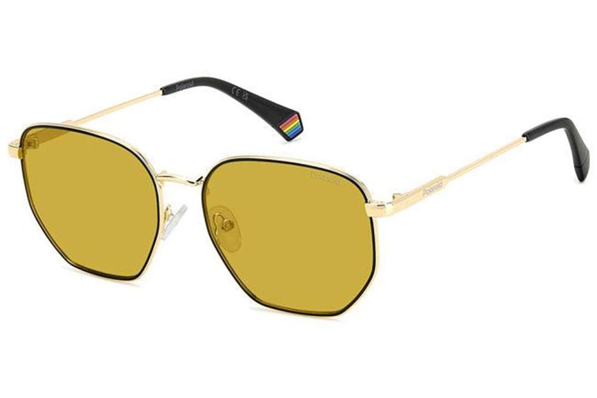 Zonnebril Polaroid PLD6214/S/X DYG/MU Polarized Rechthoekige Goud