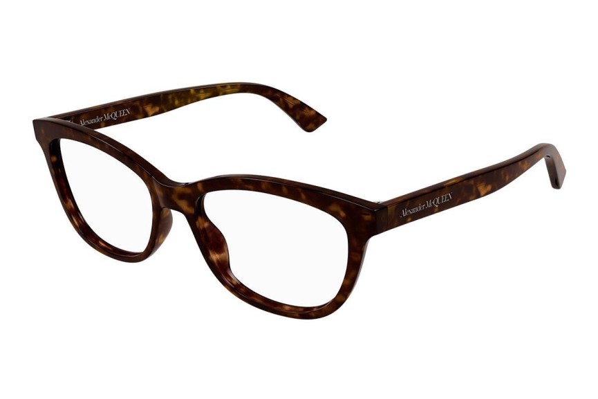 Brillen Alexander McQueen AM0461O 002 Cat Eye Havana