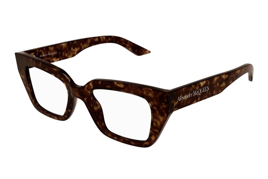 Brillen Alexander McQueen AM0453O 002 Cat Eye Havana