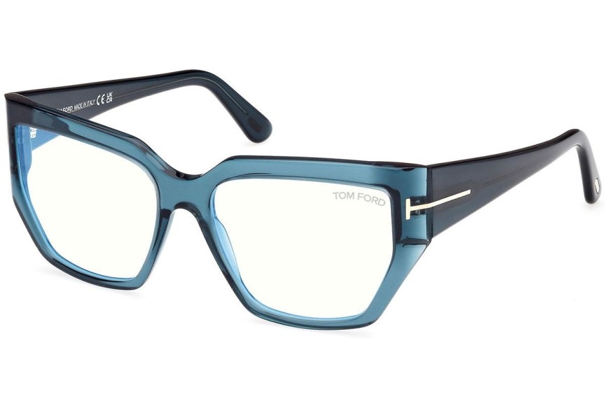 Brillen Tom Ford FT5951-B 092 Vierkant Blauw