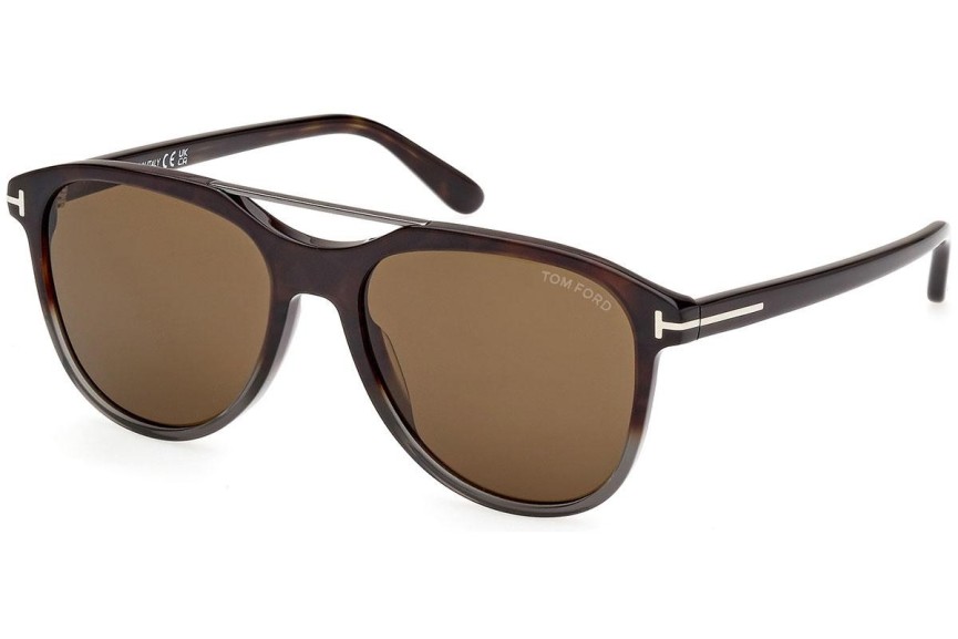 Zonnebril Tom Ford FT1098 55J Vierkant Havana