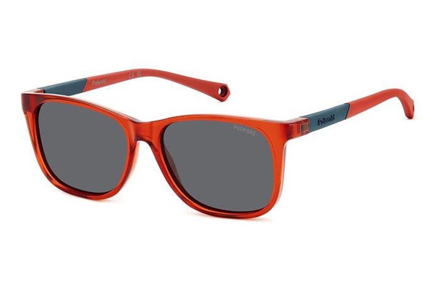 Zonnebril Polaroid Junior PLD8058/S C9A/M9 Polarized Rechthoekige Rood