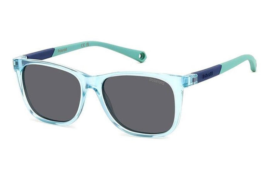 Zonnebril Polaroid Junior PLD8058/S MVU/M9 Polarized Rechthoekige Blauw