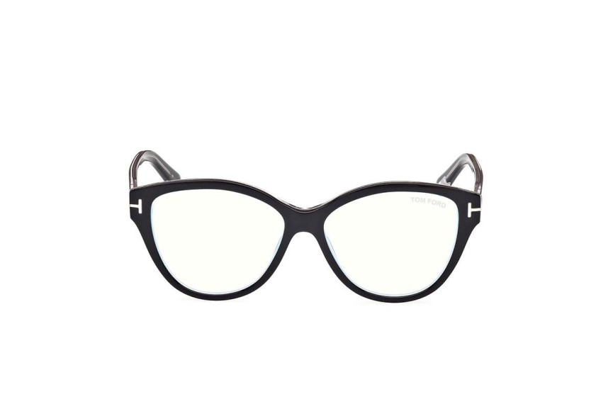 Brillen Tom Ford FT5954-B 003 Cat Eye Zwart