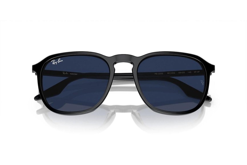 Zonnebril Ray-Ban RB2203 901/GG Vierkant Zwart