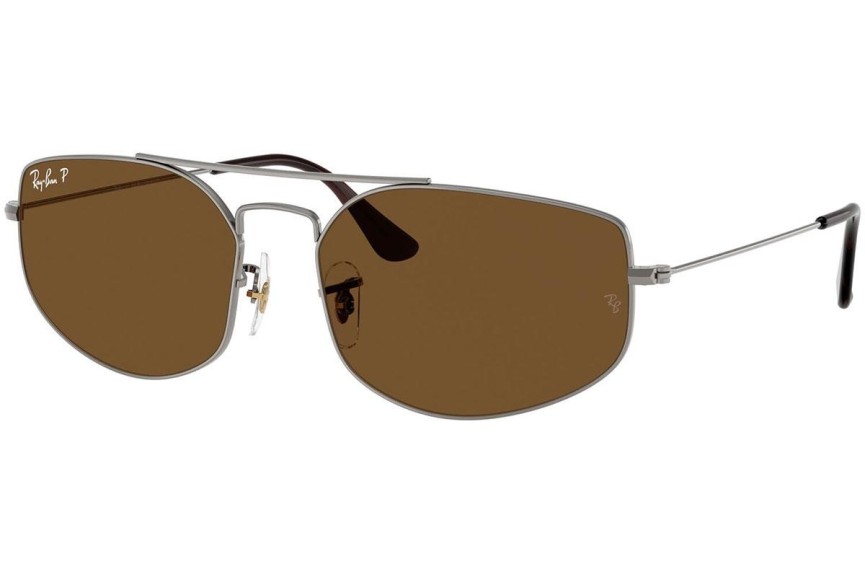 Zonnebril Ray-Ban RB3845 004/57 Polarized Rechthoekige Grijs